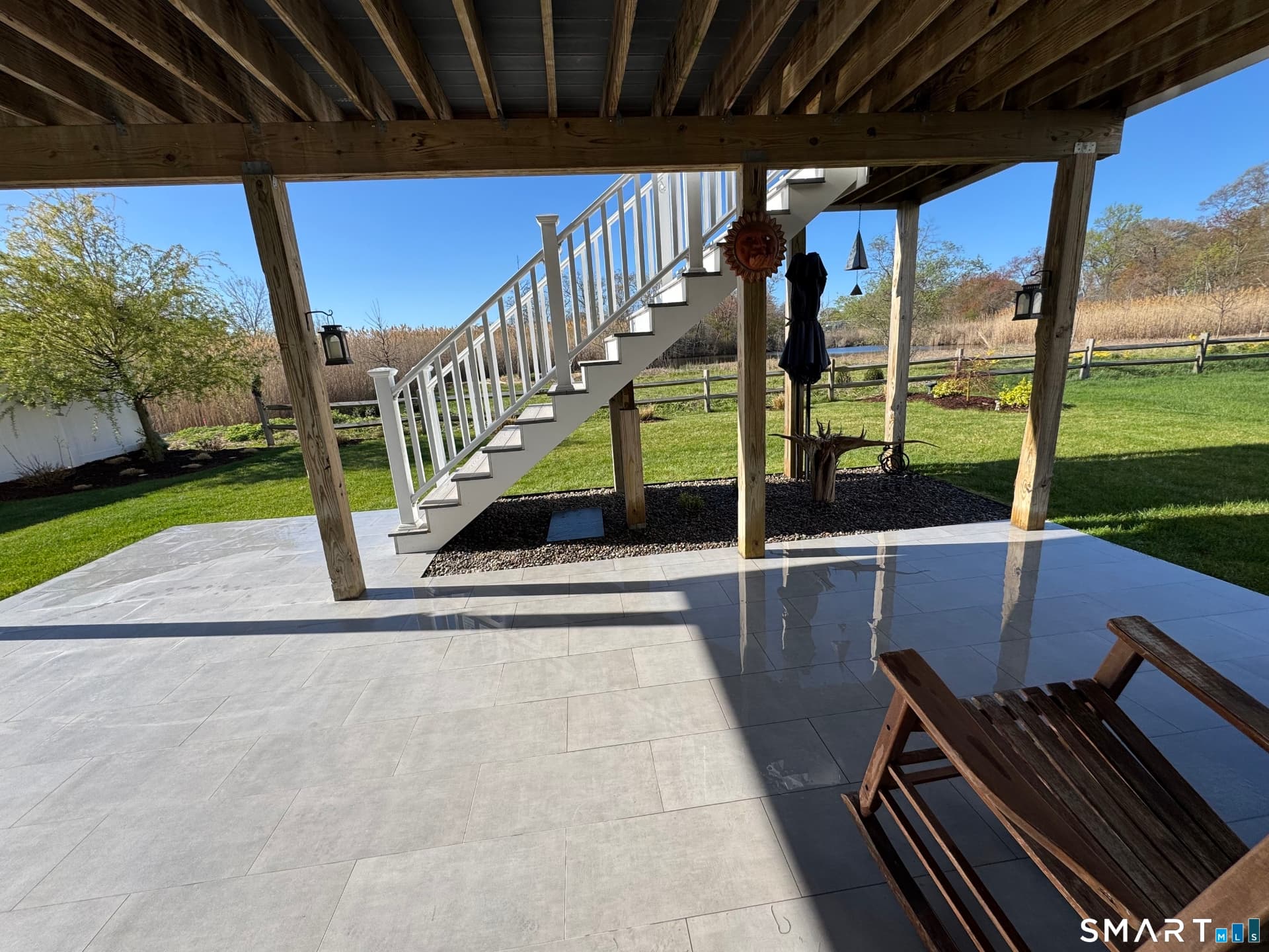 Covered patio under the deck