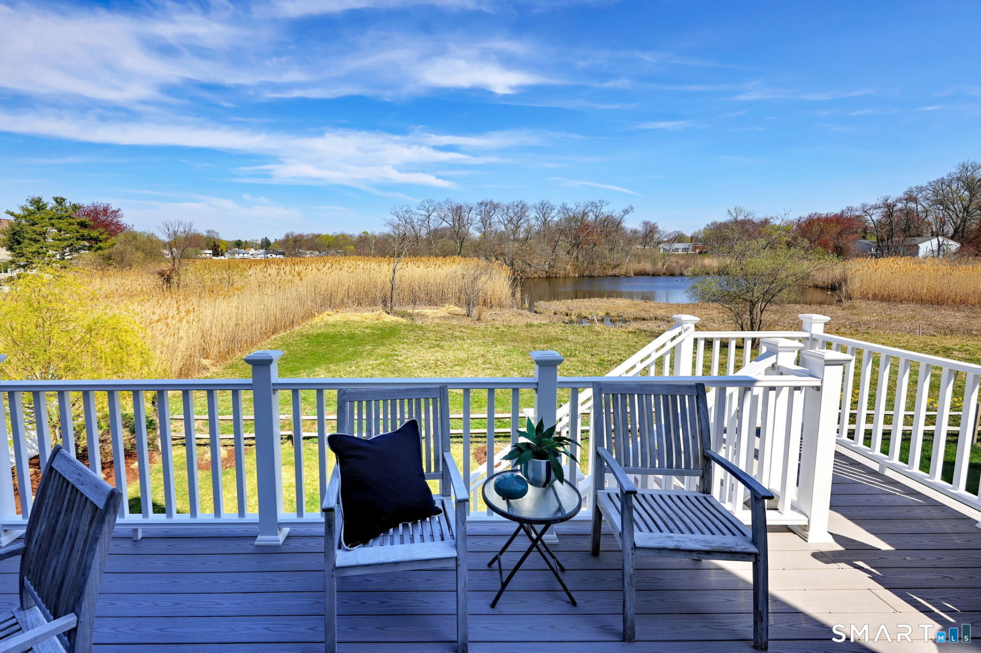 Deck overlooking the pond