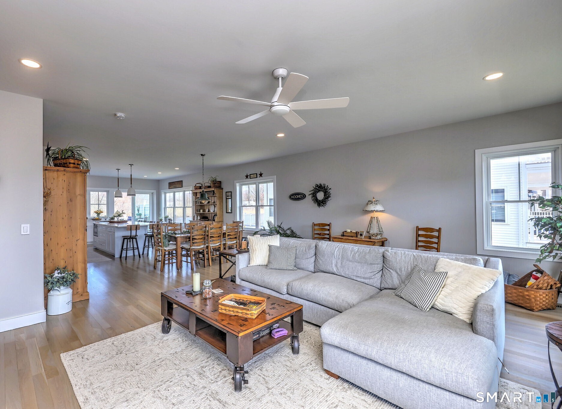 Open living and dining